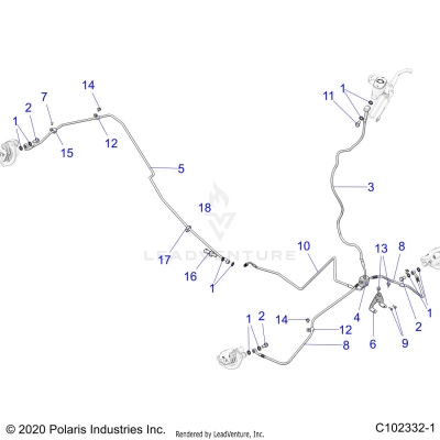 BRAKES, BRAKE LINES - A25SYE85AL (C102332-1)