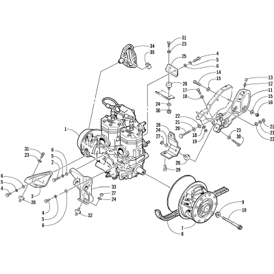 ENGINE AND RELATED PARTS