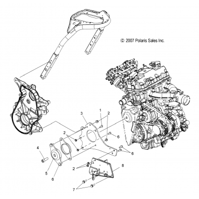 Engine, Mounting, Rh & Front