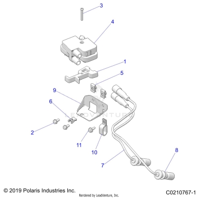 ELECTRICAL, IGNITION COIL MOUNTING - A25SVE95PG (C0210767-1)