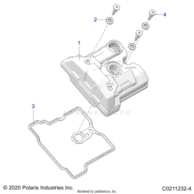 ENGINE, VALVE COVER - A25SEE57CY/EY (C0211232-4)