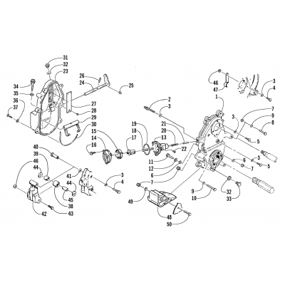 DROPCASE AND CHAIN TENSION ASSEMBLY