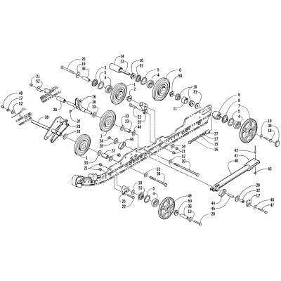 IDLER WHEEL AND AXLE ASSEMBLIES