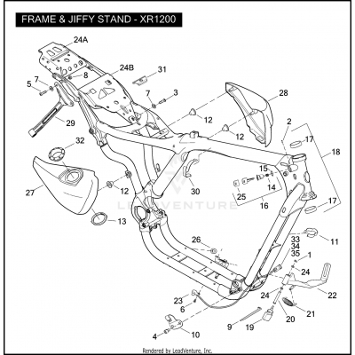 FRAME & JIFFY STAND - XR1200