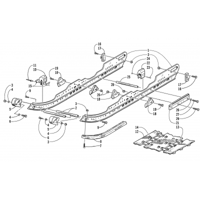 SLIDE RAIL AND TRACK ASSEMBLY