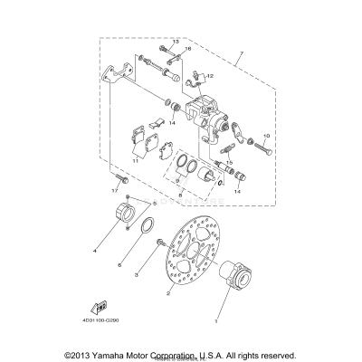 REAR BRAKE CALIPER