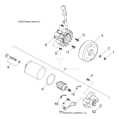 ENGINE, GENERATOR and STARTING MOTOR - A19YAK05B7/B6 (49ATVGENERATOR10OUT50)