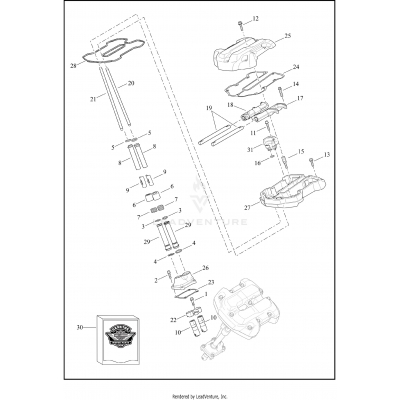 ROCKER ARM ASSEMBLY AND PUSHRODS