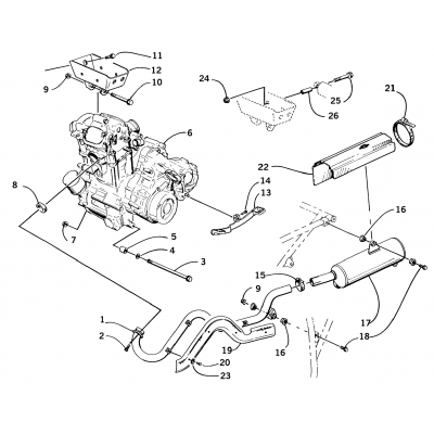 ENGINE AND EXHAUST