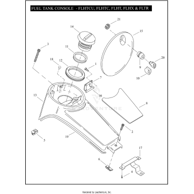 FUEL TANK CONSOLE - FLHTCU, FLHTC, FLHT, FLHX & FLTR