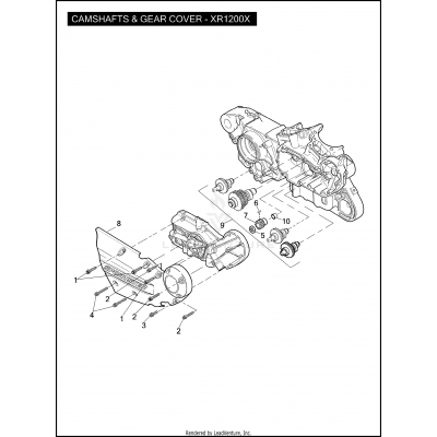 CAMSHAFTS & GEAR COVER - XR1200X