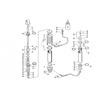 REAR SUSPENSION FRONT ARM SHOCK ABSORBER