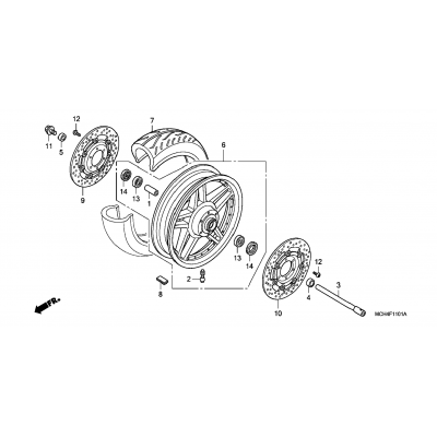 FRONT WHEEL (VTX1800F)