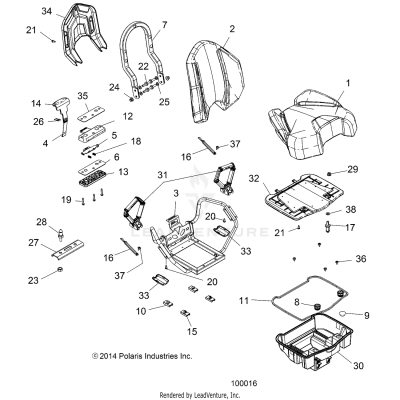 BODY, SEAT, PASSENGER - A25SYE95PL (100016)