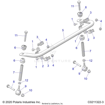 SUSPENSION, STABILIZER BAR - A23SXE95PG/PK (C0211322-3)