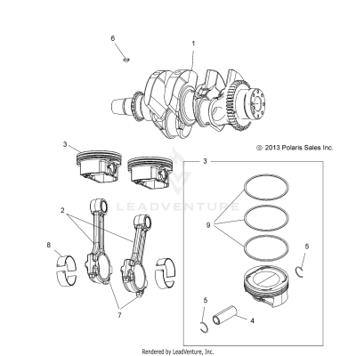 ENGINE, CRANKSHAFT and PISTON - A19SVS95CR/ER [49ATVCRANKSHAFT14SCRAM]