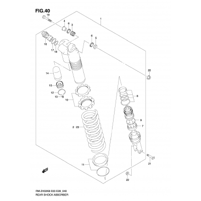 REAR SHOCK ABSORBER (RM-Z450 K8/K9)