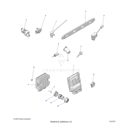 ELECTRICAL, SWITCHES, SENSORS, ECU and CONTROL MODULES - A25SXD95A9 (C102705)