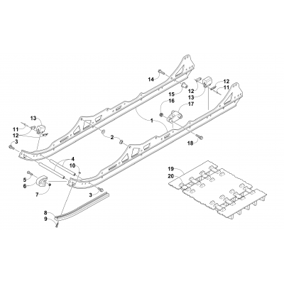 SLIDE RAIL AND TRACK ASSEMBLY