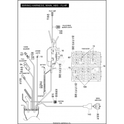 WIRING HARNESS, MAIN, ABS - FLHP (3 OF 5)