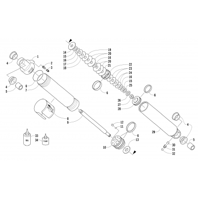 REAR SUSPENSION REAR ARM SHOCK ABSORBER