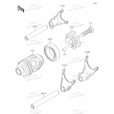 Gear Change Drum/Shift Fork(s)