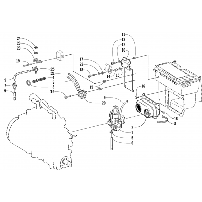 CARBURETOR AND FUEL PUMP ASSEMBLY