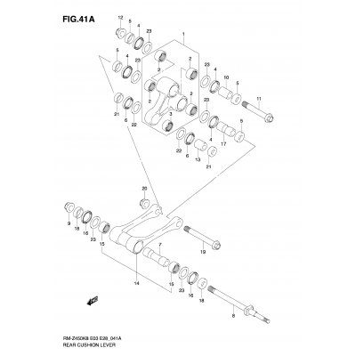 REAR CUSHION LEVER (RM-Z450 L0/L1)