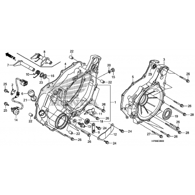 REAR CRANKCASE COVER