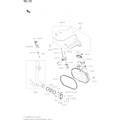 CONVERTER COVER/DRIVE BELT