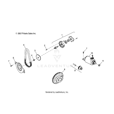 ENGINE, GENERATOR and STARTING MOTOR - A24YAP20A4 (49ATVSTARTER08PHX)