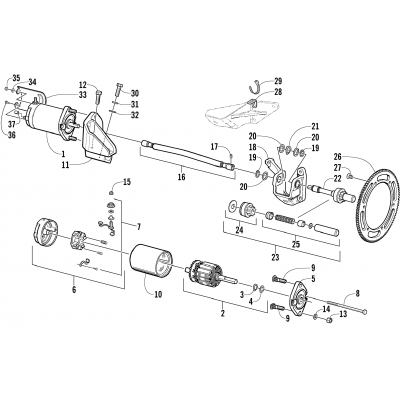 FLEX-DRIVE STARTER MOTOR ASSEMBLY (OPTIONAL)