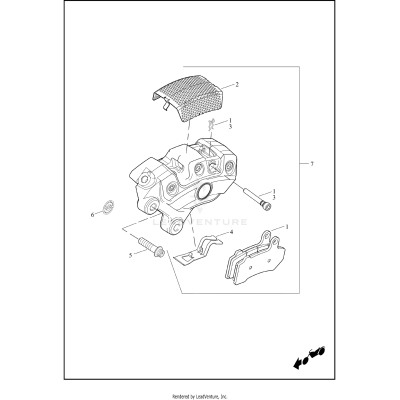 BRAKE CALIPER, FRONT