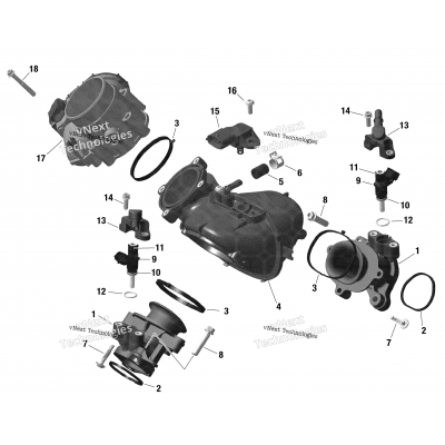 Rotax - Air Intake Manifold And Throttle Body