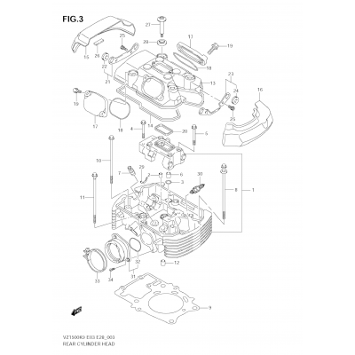 REAR CYLINDER HEAD