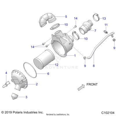 ENGINE, AIR INTAKE - A25HBA07B5/B7 (C102104)