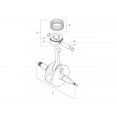 CRANKSHAFT AND PISTON ASSEMBLY