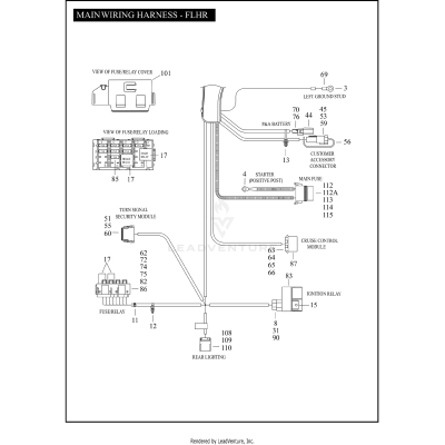 MAIN WIRING HARNESS - FLHR (3 OF 4)