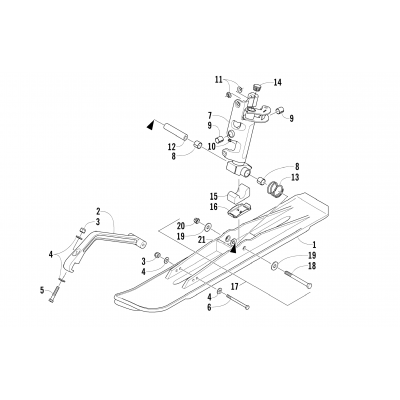 SKI AND SPINDLE ASSEMBLY