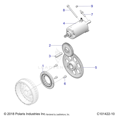 ENGINE, STARTER DRIVE - A25SJE57CP/EP (C101422-10)