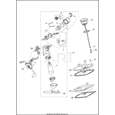 FUEL PUMP, SENDER, TOP PLATE