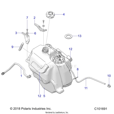 BODY, FUEL TANK ASM. - A19SES57F1/F2/SET57F1 [C101691]