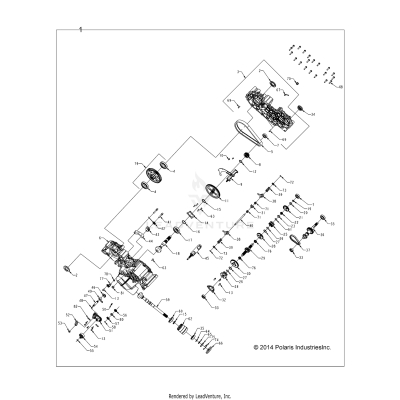 DRIVE TRAIN, MAIN GEARCASE - A19SHE57FP [49ATVGEARCASE1333302]