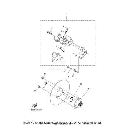 REAR BRAKE CALIPER