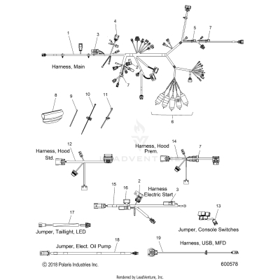 ELECTRICAL, WIRE HARNESS - S19EGK8PS ALL OPTIONS (600578)