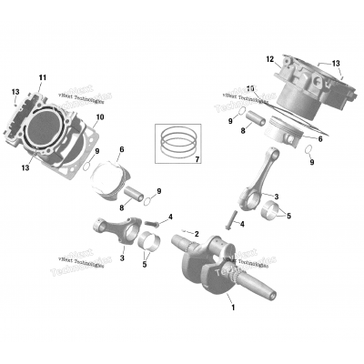 Rotax - Crankshaft, Pistons And Cylinder