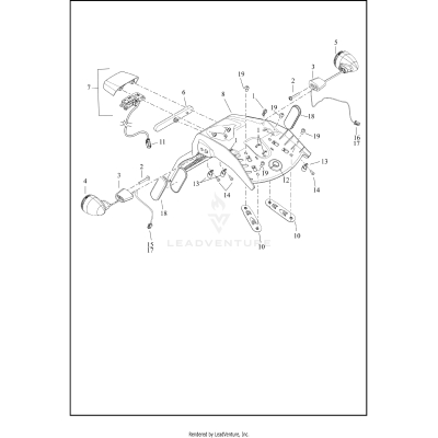 LICENSE PLATE BRACKET AND TURN SIGNALS, REAR