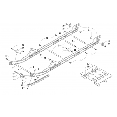 SLIDE RAILS AND TRACK ASSEMBLY