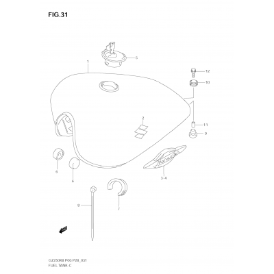 FUEL TANK (MODEL K8/K9)