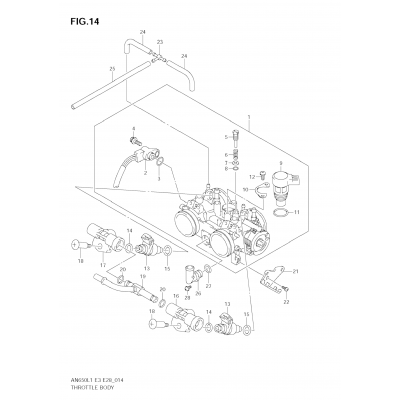 THROTTLE BODY (AN650A L1 E28)